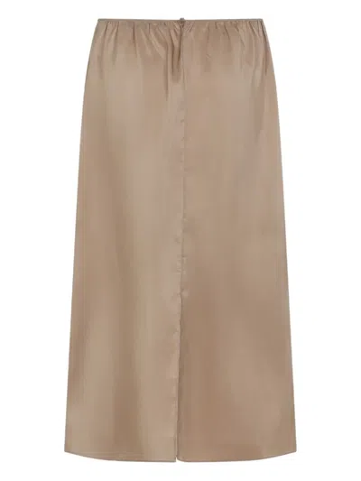 CARVEN SILK MIDI SKIRT