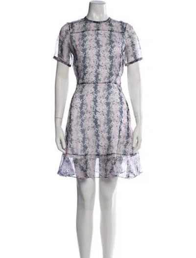 Pre-owned Carven Silk Mini Dress In Blue