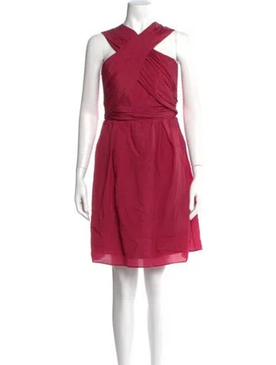 Pre-owned Carven Silk Mini Dress In Pink