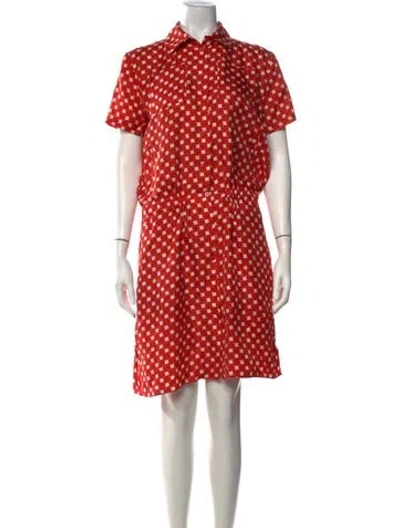 Pre-owned Carven Silk Mini Dress In Red