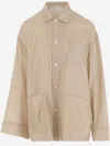 Carven Beige Silk Oversized Shirt In Neutral
