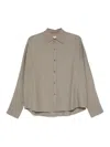 Carven Silk Shirt In Beige