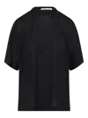 Carven Silk T-shirt With High Neckline