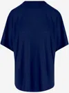Carven Silk T-shirt In Blue