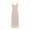Carven Beige Open-back Slip Maxi Dress