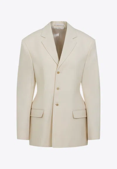 CARVEN SINGLE-BREASTED WOOL BLAZER