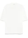 Carven Womens Orchid Foulard Draped Self-tie Cotton-jersey T-shirt In White