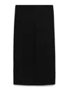 Carven Wool Midi Skirt In Black