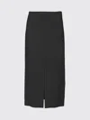 Carven Gonna In Crepe Nero  Donna In Gray
