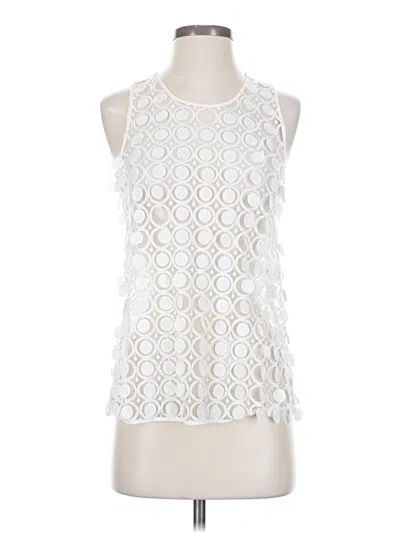 Pre-owned Carven Sleeveless Blouse In White