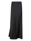 Carven Asymmetric Satin Skirt