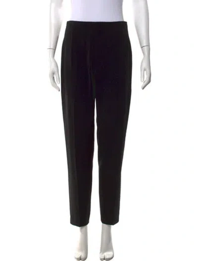 Pre-owned Carven Straight Leg Pants In Black