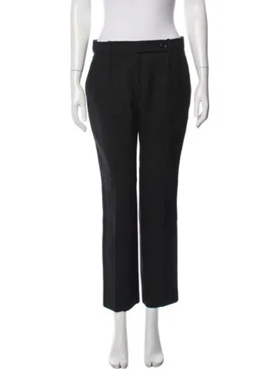 Pre-owned Carven Straight Leg Pants In Black