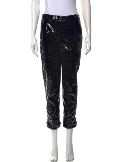 Pre-owned Carven Straight Leg Pants In Black