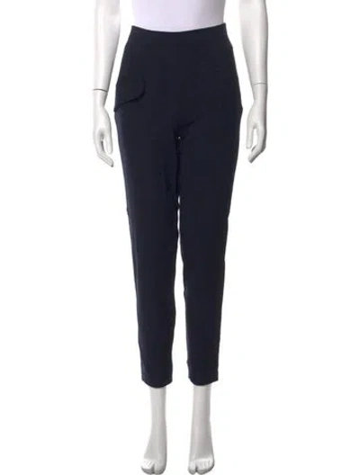 Pre-owned Carven Straight Leg Pants In Blue