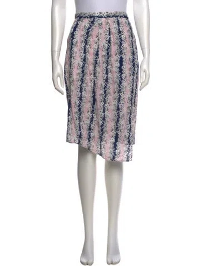 Pre-owned Carven Striped Knee-length Skirt W/ Tags In Multi