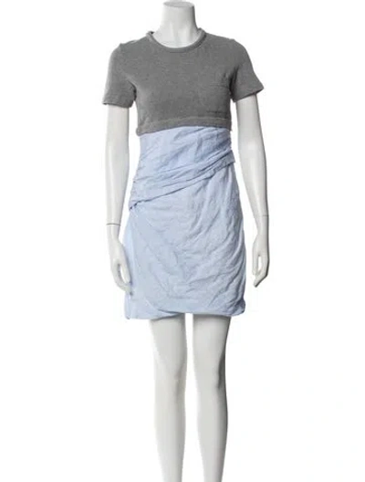 Pre-owned Carven Striped Mini Dress In Multi