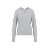 Carven V-neck Cashmere Sweater In Gray