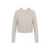 Carven Cashmere Button-up Sweater With Delicate Tie Detail
