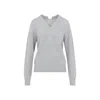 Carven V-neck Cashmere Sweater In Gray