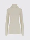 Carven Ribbed Wool And Silk Sweater In Neutral