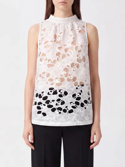 Carven Sweater Woman Color White In Transparent