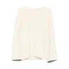 Carven Drop-shoulder Sweatshirt In White