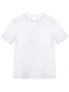 Carven Fitted T-shirt In Double Satin In 白色