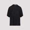 Carven Silk T-shirt With High Neckline In Deep Black