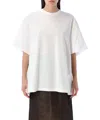 Carven Faux Pearl-embellished Cotton-jersey T-shirt In White