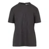 Carven Crewneck Zipped T-shirt In Black