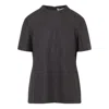 Carven Crewneck Zipped T-shirt In Black