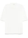 Carven Faux Pearl-embellished Cotton-jersey T-shirt In White