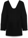 Carven Black Mini Dress In Black  
