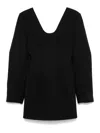 Carven Black Mini Dress In Black