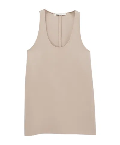 Carven Tank Top In Double Satin In Multi