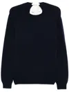 Carven Tie-detailed Cashmere Sweater In Blue