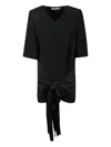Carven Dress With Bow In Black
