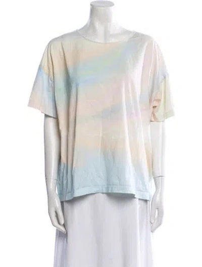 Pre-owned Carven Tie-dye Print Bateau Neckline T-shirt In Multi