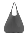 Carven Tommaso Leather Shoulder Bag In Gray