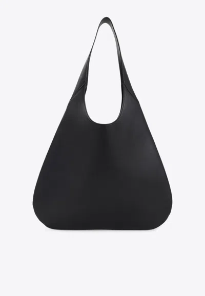 Carven Tommaso Leather Tote Bag In Black