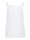 Carven Spaghetti Strap Top In Soft Polyester-silk Blend