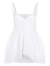 Carven Fitted Cotton Shirt With Adjustable Straps