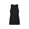 Carven Sleeveless Silk Top With High Neckline In Black