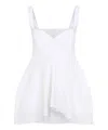 Carven Fitted Cotton Shirt With Adjustable Straps In White
