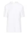 Carven Bl206 Short Sleeves Blouse Top Women In White