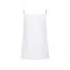 Carven Spaghetti Strap Top In Soft Polyester-silk Blend In White