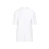 Carven Bl206 Short Sleeves Blouse Top Women In White