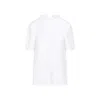 Carven Bl206 Short Sleeves Blouse Top Women In White
