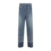 Carven Cotton Five-pocket Jeans With Key Pendant Detail